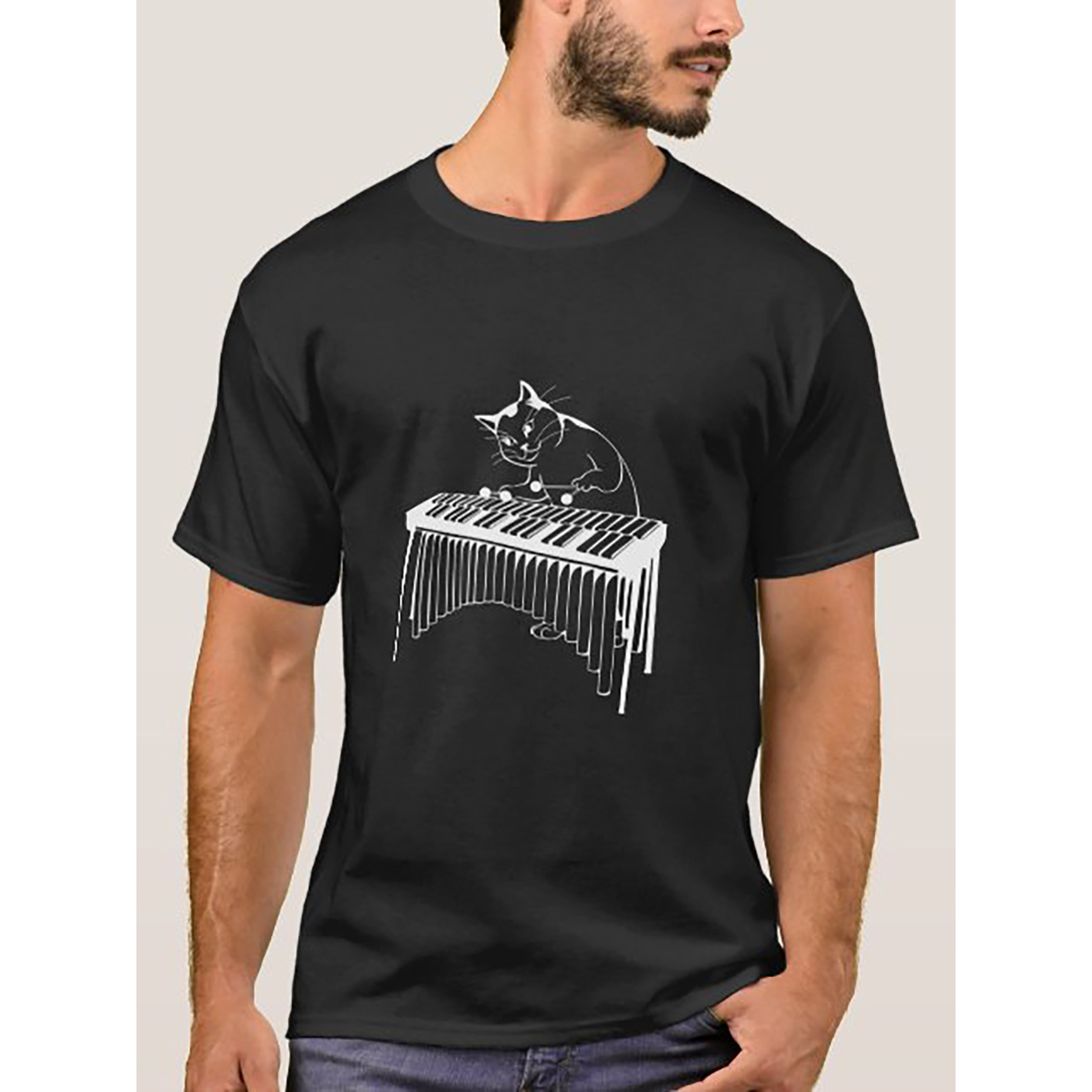 

Playing Cat Percussion Music Xylophone T-shirt