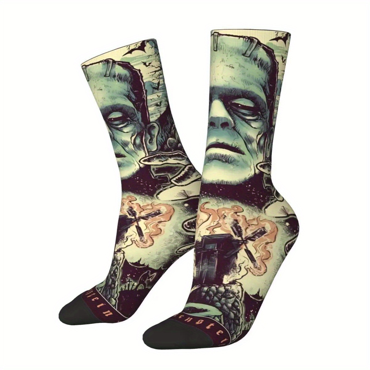 

Men's Novelty Monster Socks - Breathable, Fit With Elastane & Polyester