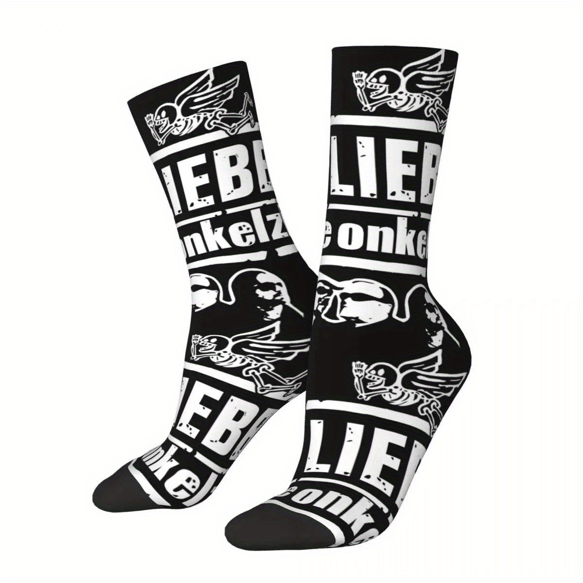 

Men's Cool Music-themed Novelty Socks - Breathable, With Full