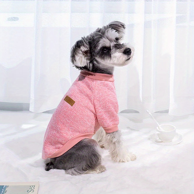 TEMU Sweatshirt Confortable et Élégant pour Petits à Moyens Chiens & Chats - Veste en Polyester Douce et Chaude en 8 Couleurs, Idéale pour /Hiver -
