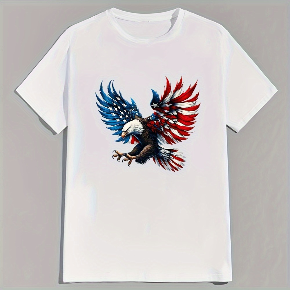 

4pcs Patriotic Eagle With American Flag Iron-on Transfer Sticker, 1pc, Diy Heat Press For T-shirts, Masks, Jeans, Backpacks