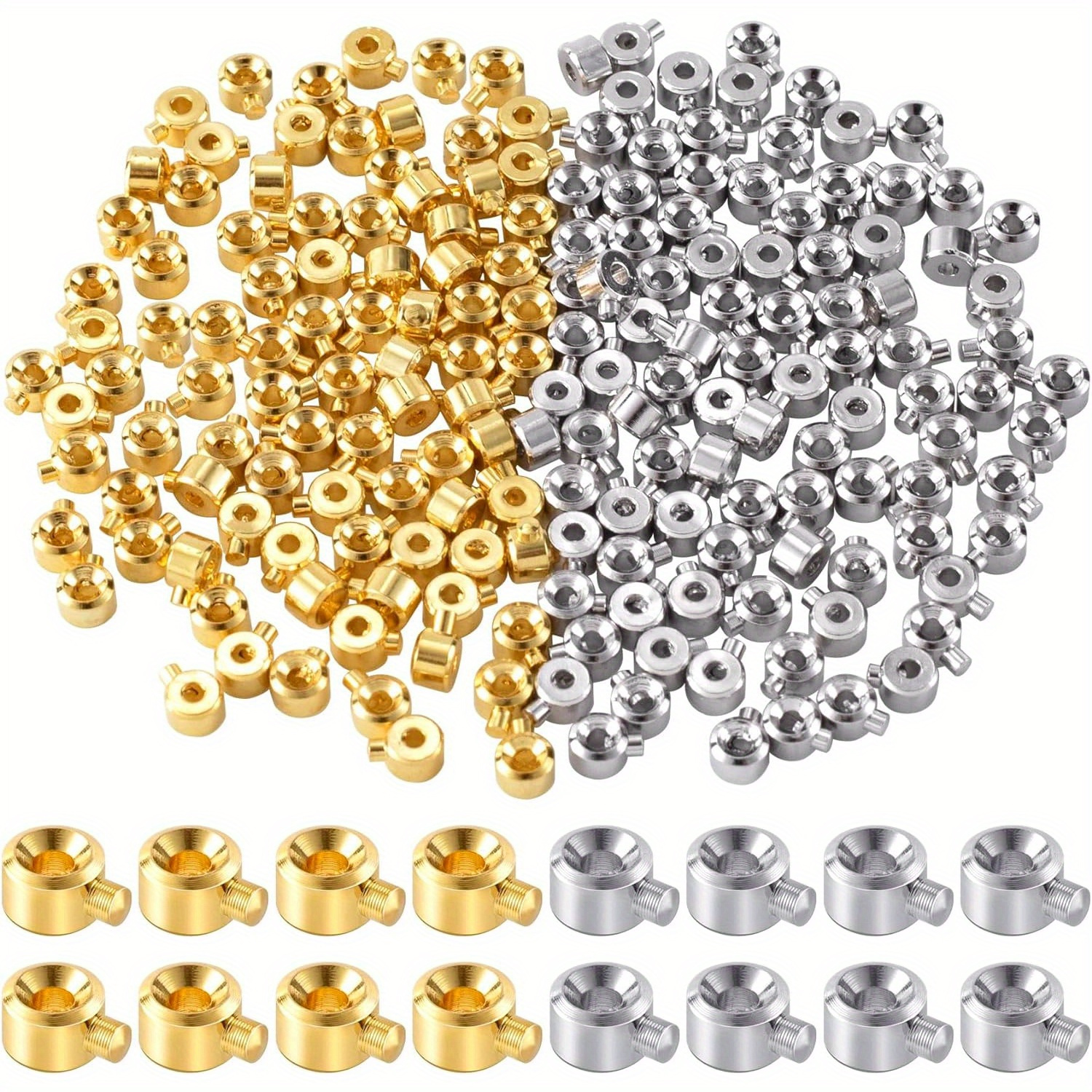 

100pcs For Jewelry Making, Gold And Spacer , Metal Stopper, Pendant, Bracelet, Necklace, End Accessories