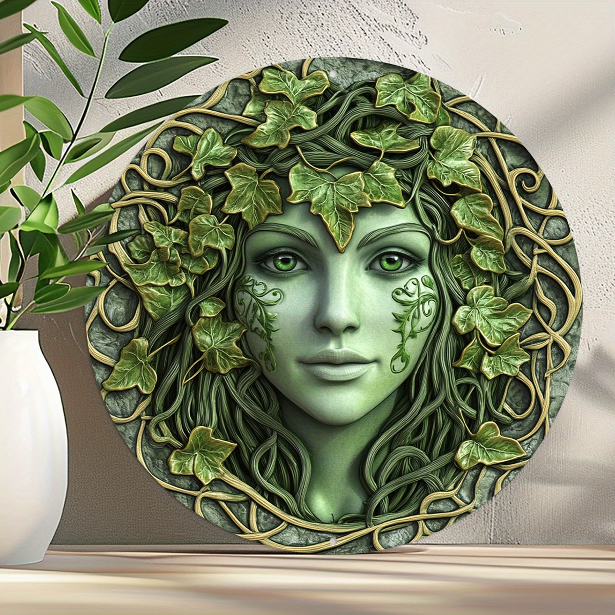 

Charming Green Tree 8x8" Aluminum Sign - Vintage Style Wall Art For Home, Dorm Decor & Gifts