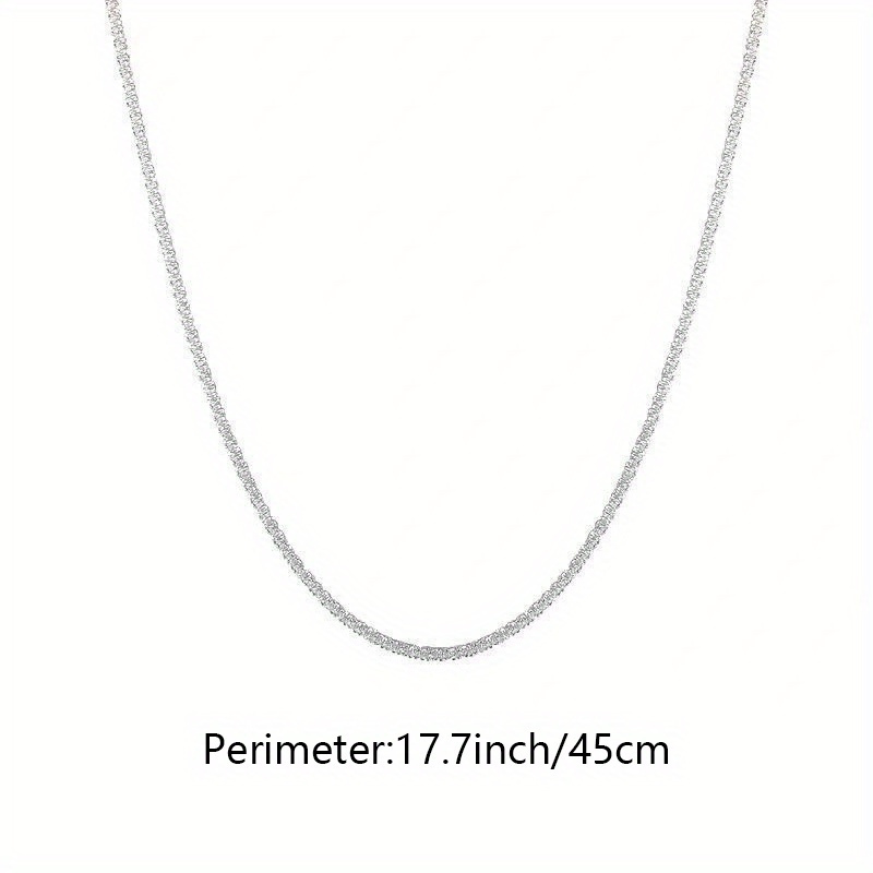 TEMU Necklace Made Of 925 Sterling Silver For Men, New Year&;s Collarbone Accessory, For Women