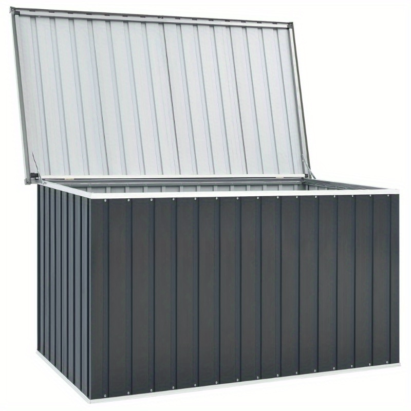 gartenbox graue aufbewahrungsbox mit gro em fassungsverm gen 171   x 93 cm