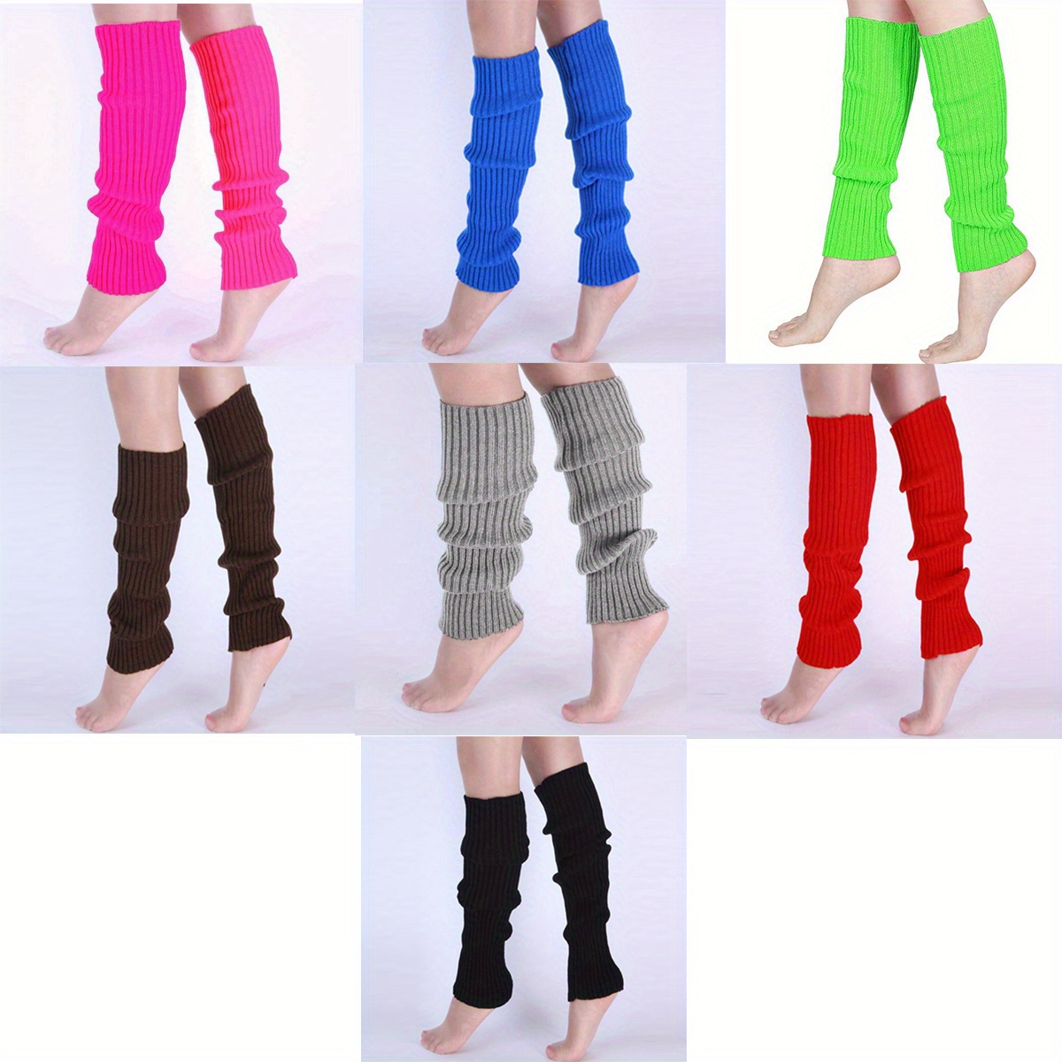 

Crochet Knitted Leg Warmers, Fashion Retro Party Knee High Socks For Fall & Winter, Women's Stockings & Hosiery