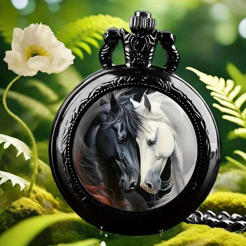 Round Quartz Pocket Watch, Fashion Quartz Pocket Watch With Chain, Unique New Year Christmas Birthday Gift