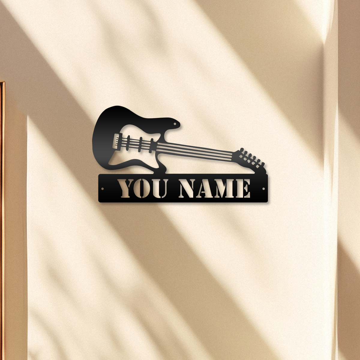 

Custom Guitarist Name Metal Sign - Personalized Wall Art For Music Room & Studio Decor, Perfect Gift For Guitarists