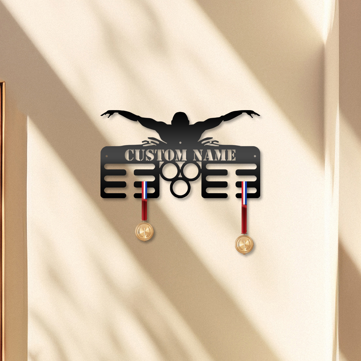 custom swimming medal hanger wall art personalized iron Temu