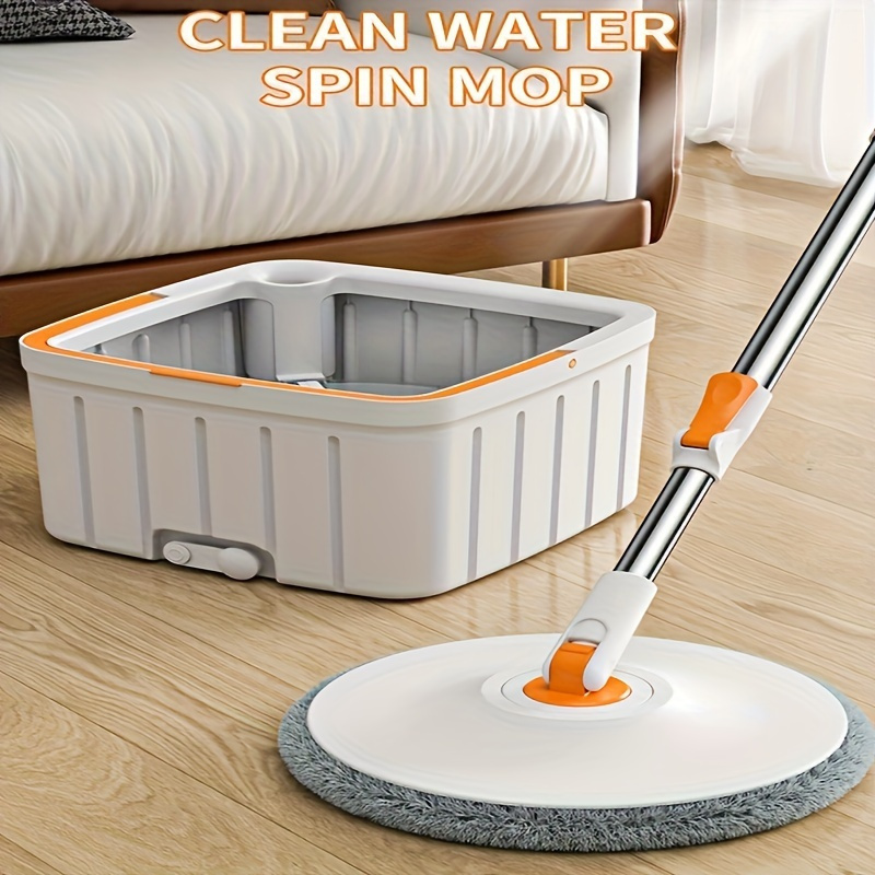 1 set sewage   hands   mop and bucket set with 1 mop cloths household rotating floor mop lazy mop dust removal mop dry and wet use   home kitchen bathroom floor cleaning supplies cleaning tool details 0