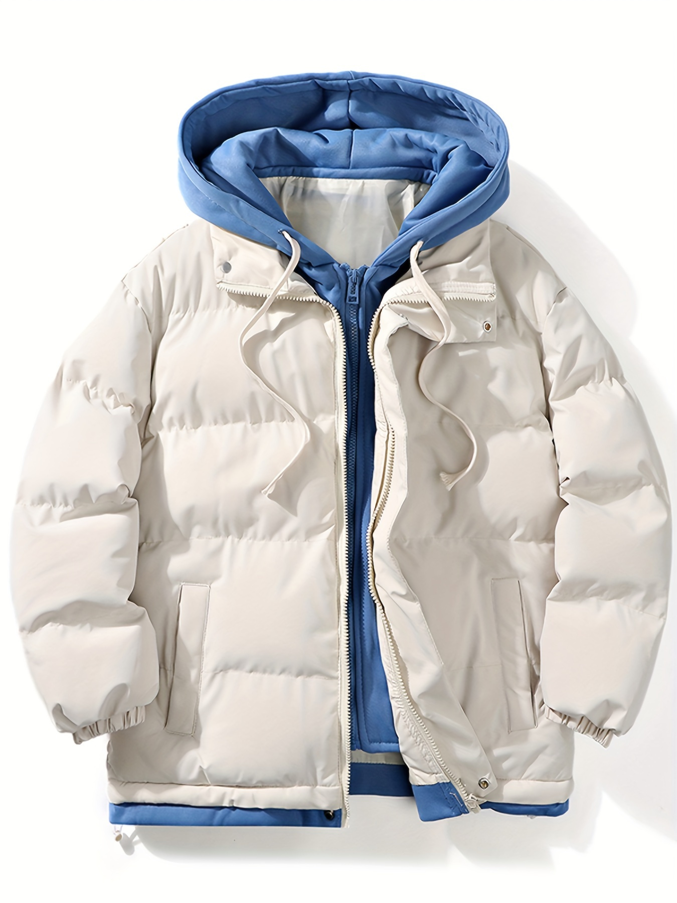 Veste d'hiver à capuche noire élégante pour homme - Chaude, isolée et épaisse pour les temps froids, à porter décontractée avec des poches, design zippé, parfaite pour les activités de plein air, vestes d'hiver pour homme