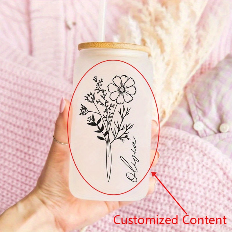 

Custom Engraved Birth Flower & Name - Perfect For Bridesmaids, Unique Gift Idea, Ideal For Parties & Special Occasions