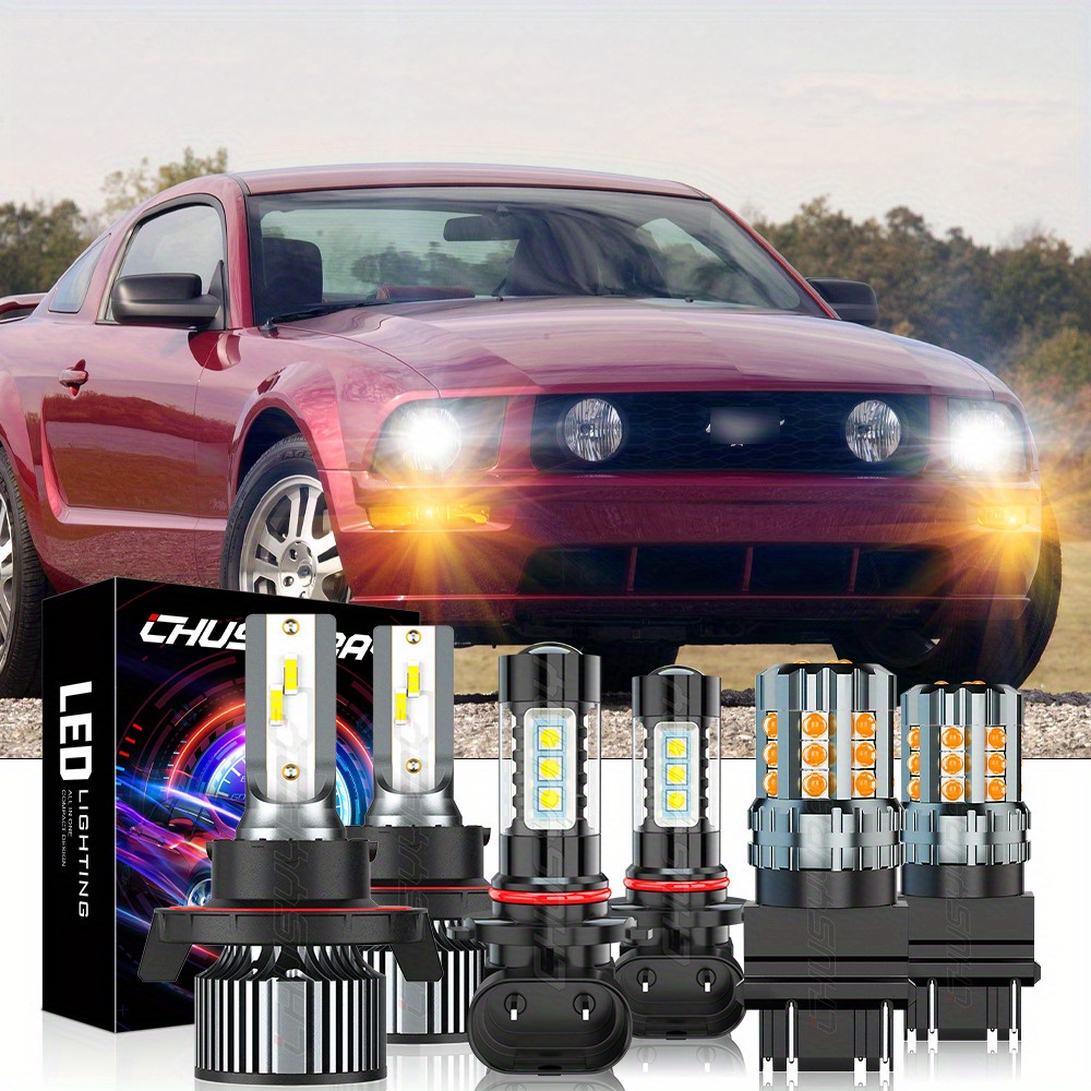 

9008+9145+3157 Led Headlight+fog Bulbs+turn Light For Ford Mustang 2005-2012