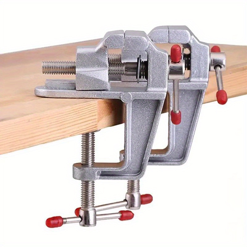 

Sturdy Mini Aluminum Bench Vise: Adjustable Table Clamp For Crafting, Electronics, & Diy Projects