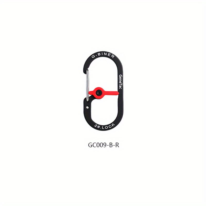 Image of 1pc Good Luck And Auspiciousness G-cloak Hook Outdoor Backpack Hanging Hook G- Aluminum Alloy , Backpack Decoration Hook Clothes Contrast Color Belt Lock Spring Steel