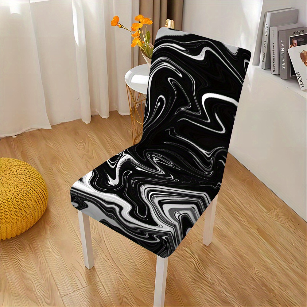 

2pcs / 4pcs / 6pcs Marble Full Cover Chair Cover, Dining Chair Cover, Universal Chair Cover For Living Room And Kitchen, Integrated Chair Cover, Universal Dining Chair Cover, Easy To