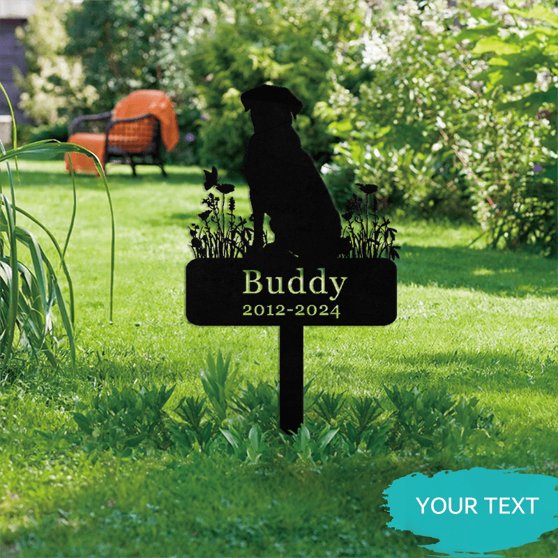 TEMU Dog Memorial Stake Personalized, Metal Grave Marker, Custom Dog Cemetery Stake, Loss Of Dog Memorial Sympathy Gift, Dog Stake
