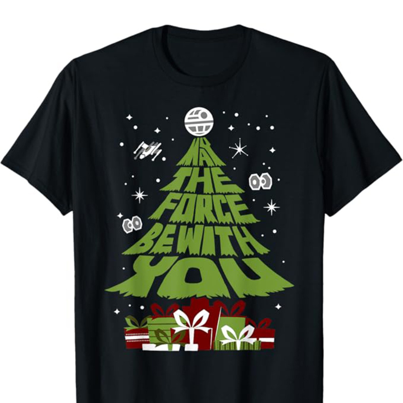 

Christmas Tree Print Men's Cotton T-shirt, Graphic Tee Men's Xmas Outdoor Clothes, Men's Clothing, Casual Short Sleeve Crew Neck T-shirt, Tops For Men, Gift For Men