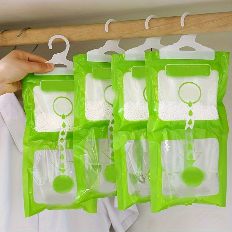 TEMU 4- Moisture Absorber Hanging Bags - Non-electric Dehumidifier For Closets, Bedrooms, And Rooms - Humidity Control Hygroscopic Bags For Clothes And Bedding