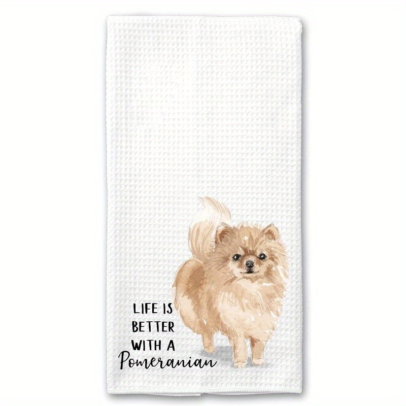 

1pc, Kitchen Towel Set, Contemporary Style, Animal , Decorative Hand Towels For Kitchen Decor, Ideal Gift For Dog Lovers