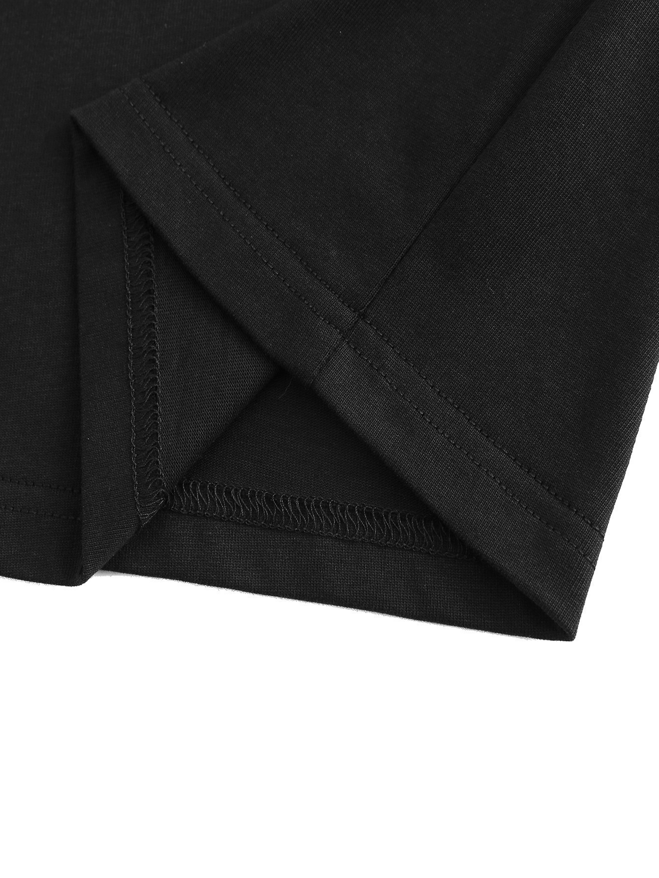 Men's Casual Cotton Crew Neck T-Shirt & Shorts Set | Knit Fabric, Loose Fit, Slight Stretch | Geometric-Patterned Lash Sets | 95% Cotton, 5% Elastane Bottoms, 100% Cotton Top
