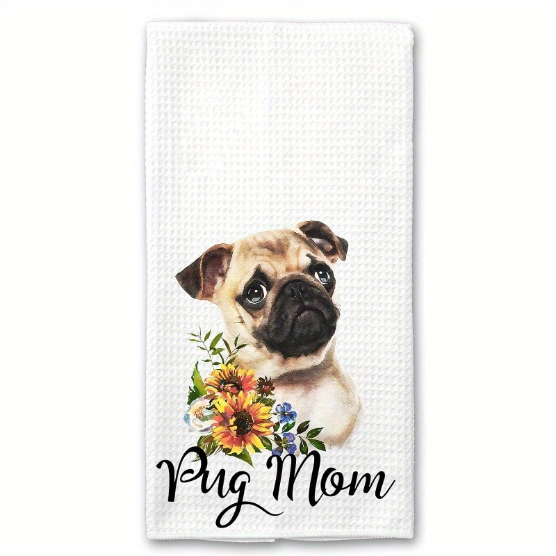 

Jit1 Set 18 X 26 Inch Kitchen Towel, Pug Hand Towel Super Soft Towel Kitchen Towel Gift For Dog Lovers