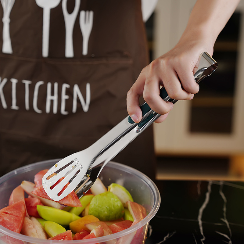 

Versatile Stainless Steel Tongs With Non-slip Grip For Cooking, Serving & Barbecue - Durable Kitchen Essential