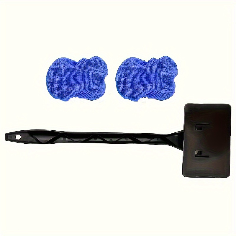 TEMU 1 Set, 2-in-1 Car Window Brush With Replaceable Covers - Anti-fogging Wiping Brush And Dust Removal Tool For Windows - Car Washing And Glass Cleaning