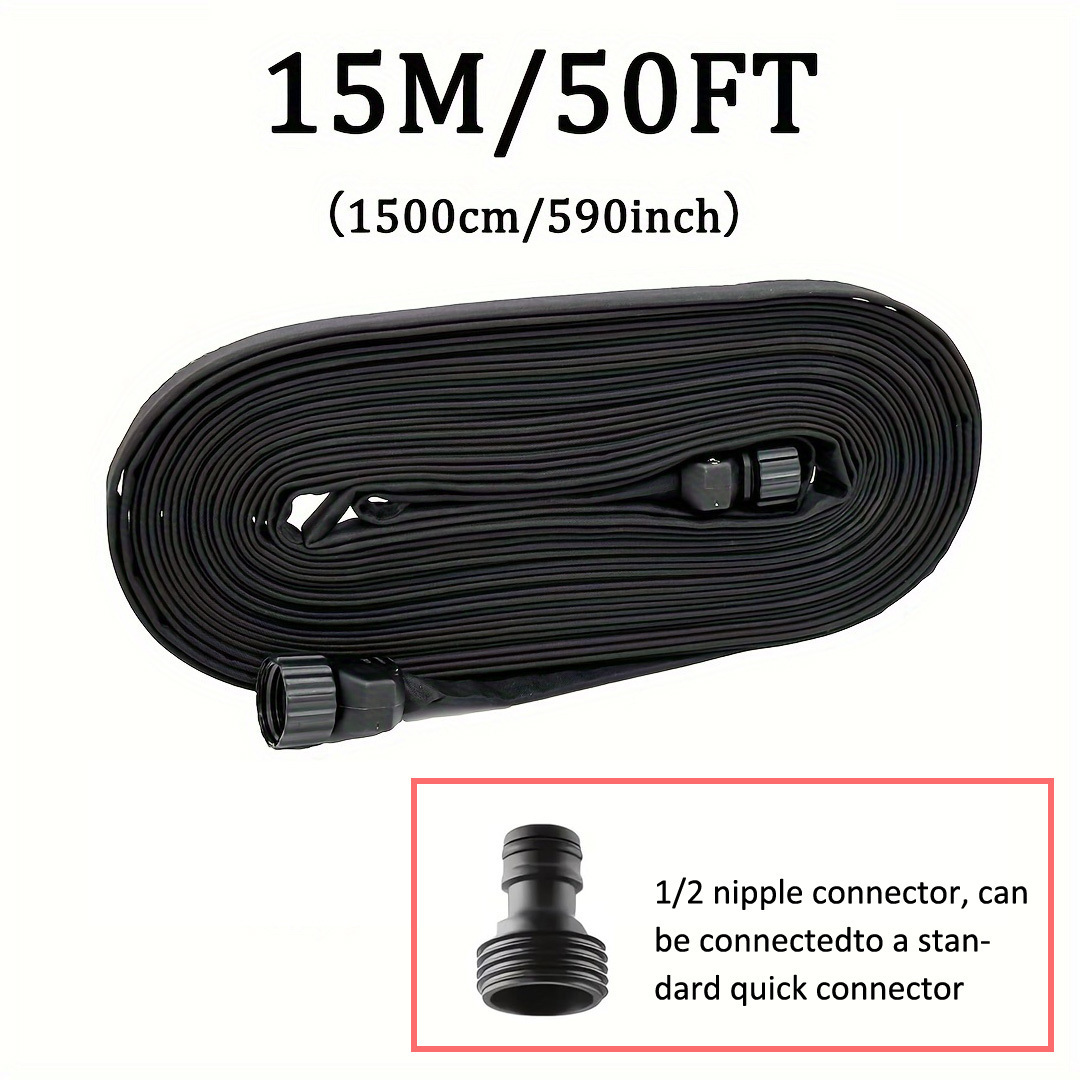 Image of Soaker Hose For Garden Beds, Soaker Hose For Foundation Watering, 70% Water, 3/4" , With 1/2 Connector, Lightweight Durable Drip Hose For Lawn, Plants(25/50/75/100ft)