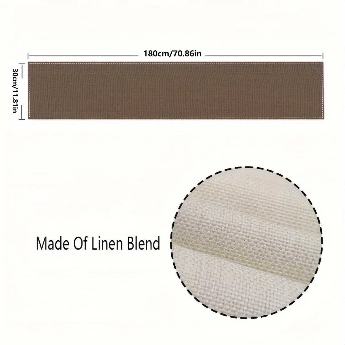 TEMU 1pc Solid Pattern Table Runner, Linen Table Runner For Western Restaurant, Home Table Runner, Tea Table And Dining Table Decoration, Party