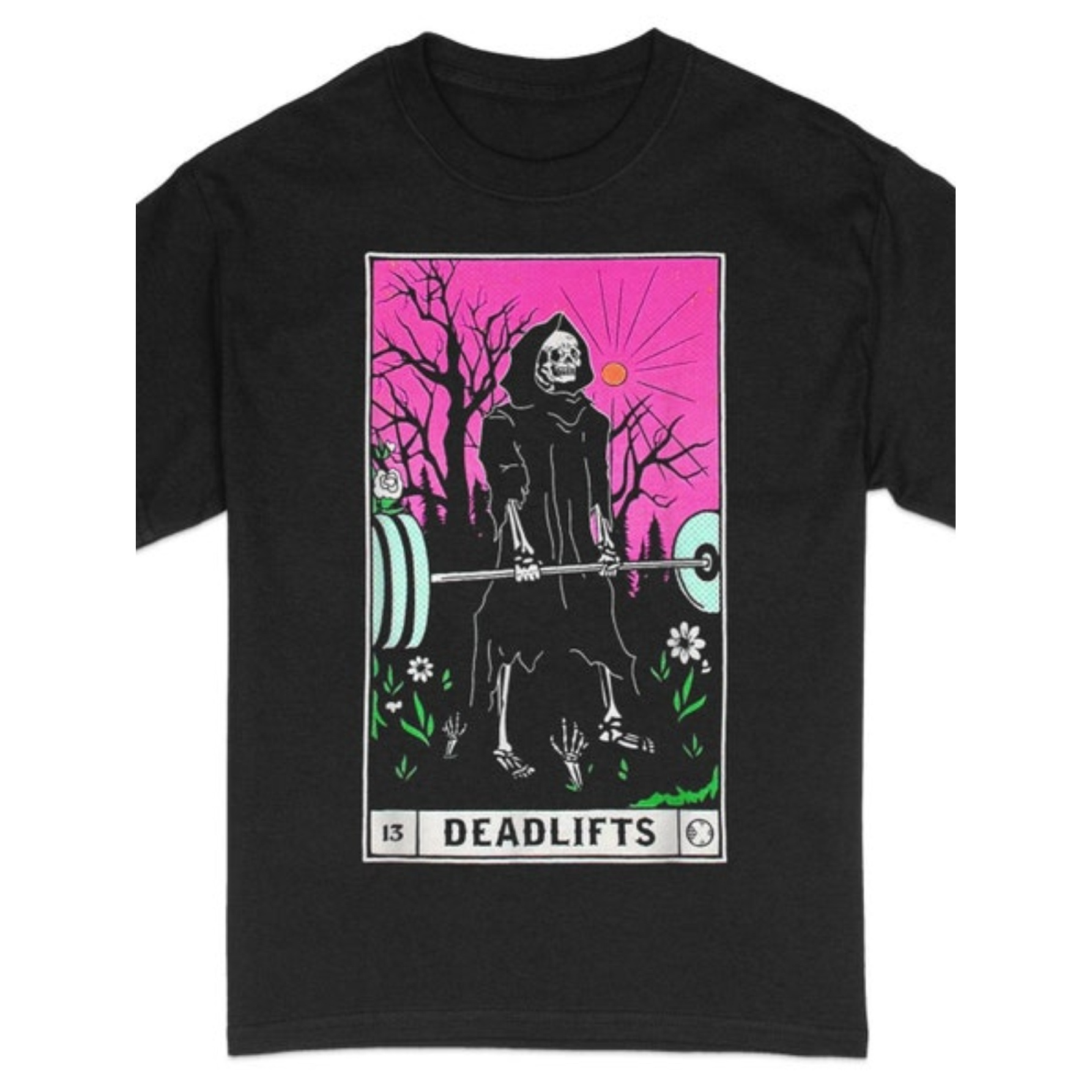 

[adventure] Men's Motivational Fitness T-shirt - "is Deadlifts" Skeleton Weightlifting Graphic, Pink And Tee For Workout & Strength Training, Round Neck, Wear, Gym Accessories