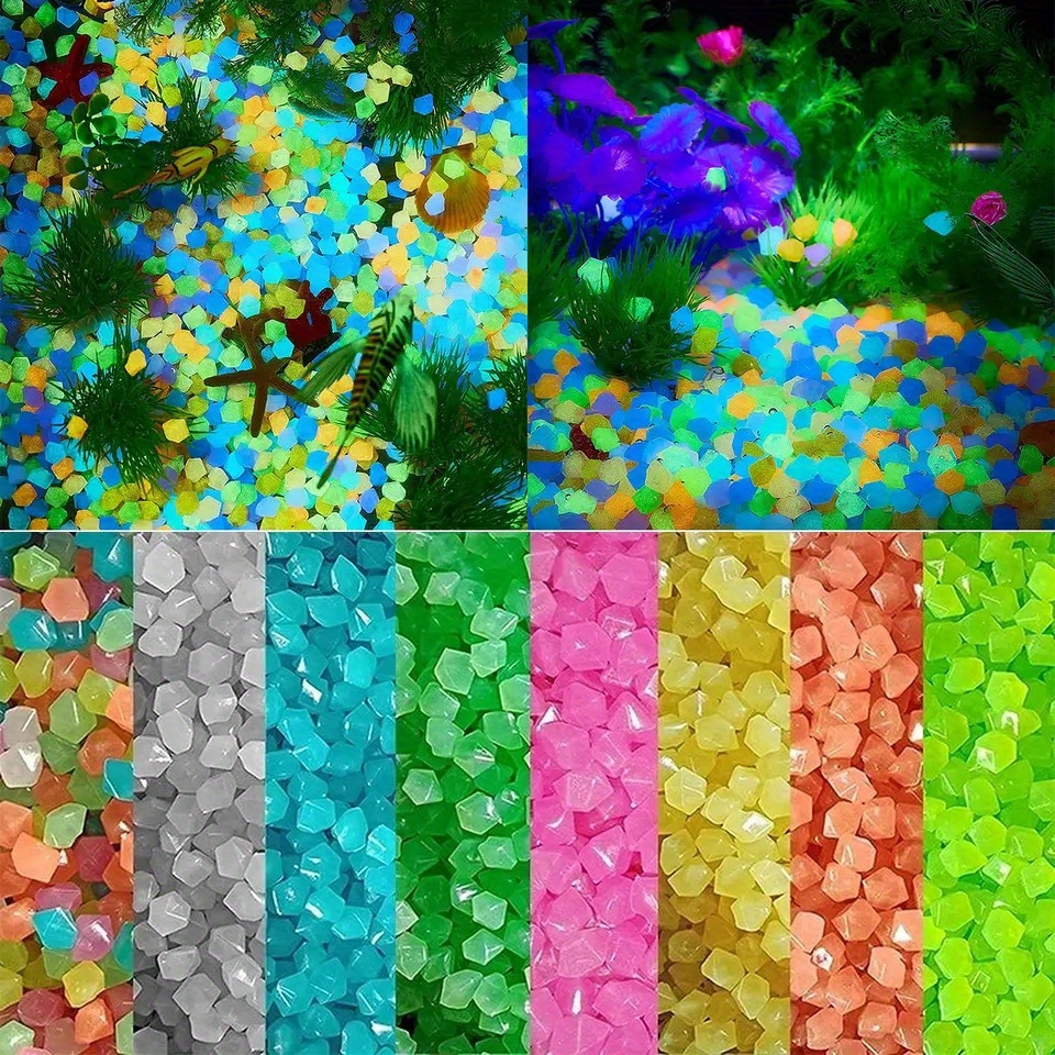 

20000pcs 0.11-0.19in Luminous Sand Stones Decor Fish Tank Aquarium Supplies Fairy Gravel Rocks Home Path Diy Accessories