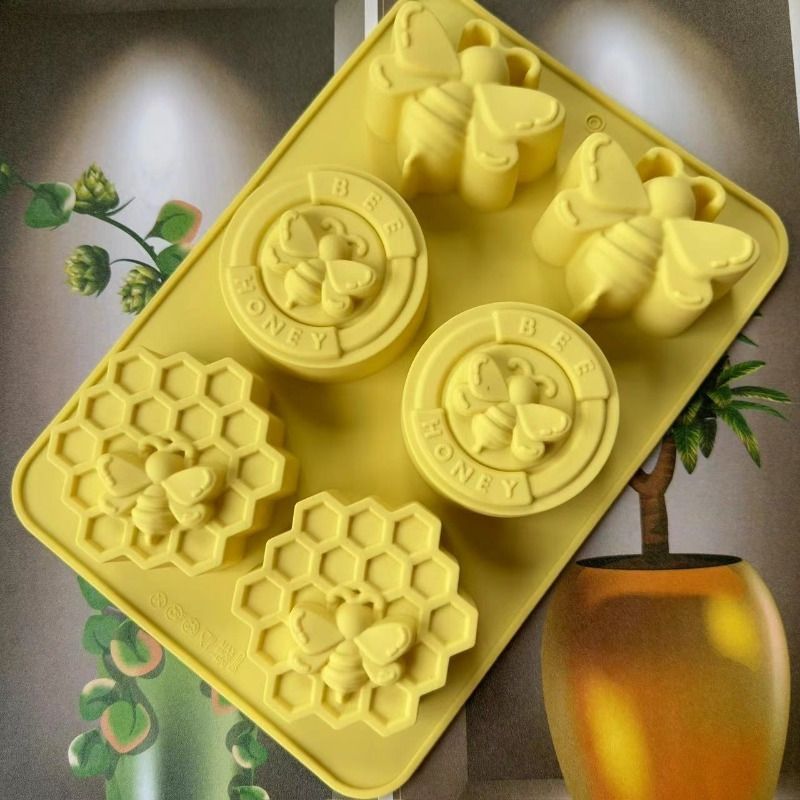 

Silicone Bee And Honeycomb Cake Mold, 1pc Flexible Baking Mold For Mousse, Chocolate, And Gypsum Crafting, Beehive Dessert Mold For Diy Home Baking And Gift Creation