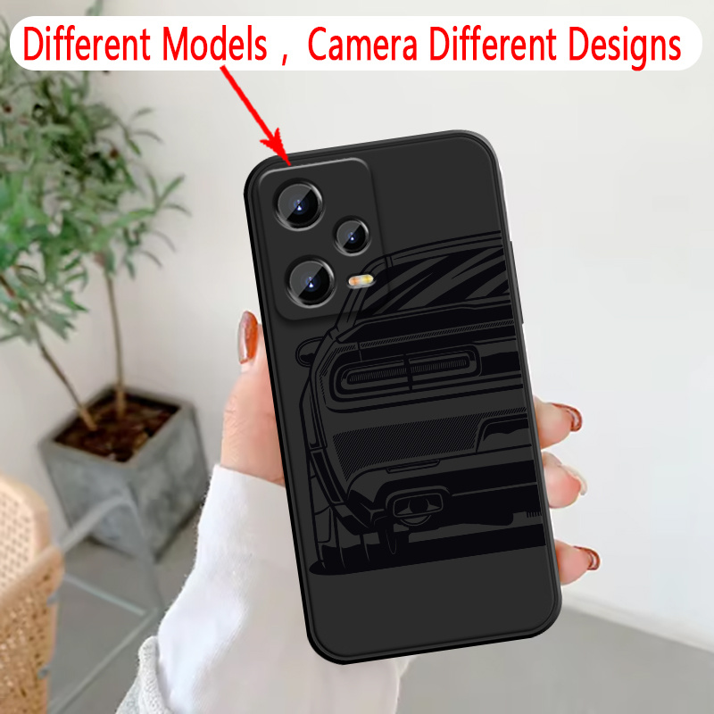 Sports Car Design Luxury Cool for Xiaomi Redmi Note 13 12 12T 12R 12S 11 11E 11T 10 10S Pro Plus 5G Straight Edge Phone Case