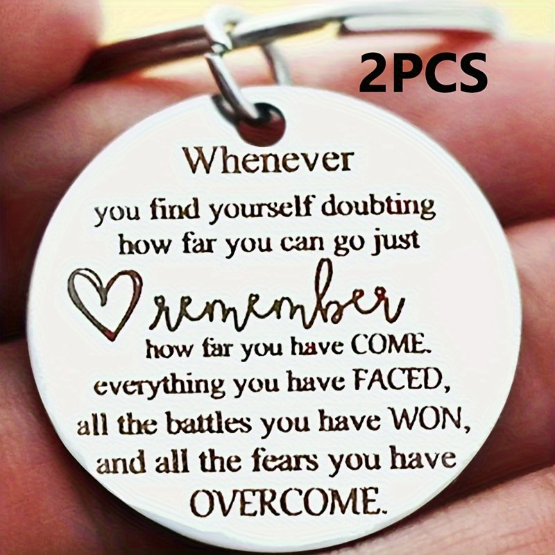 

2pc Keychain For Women Men Inspirational