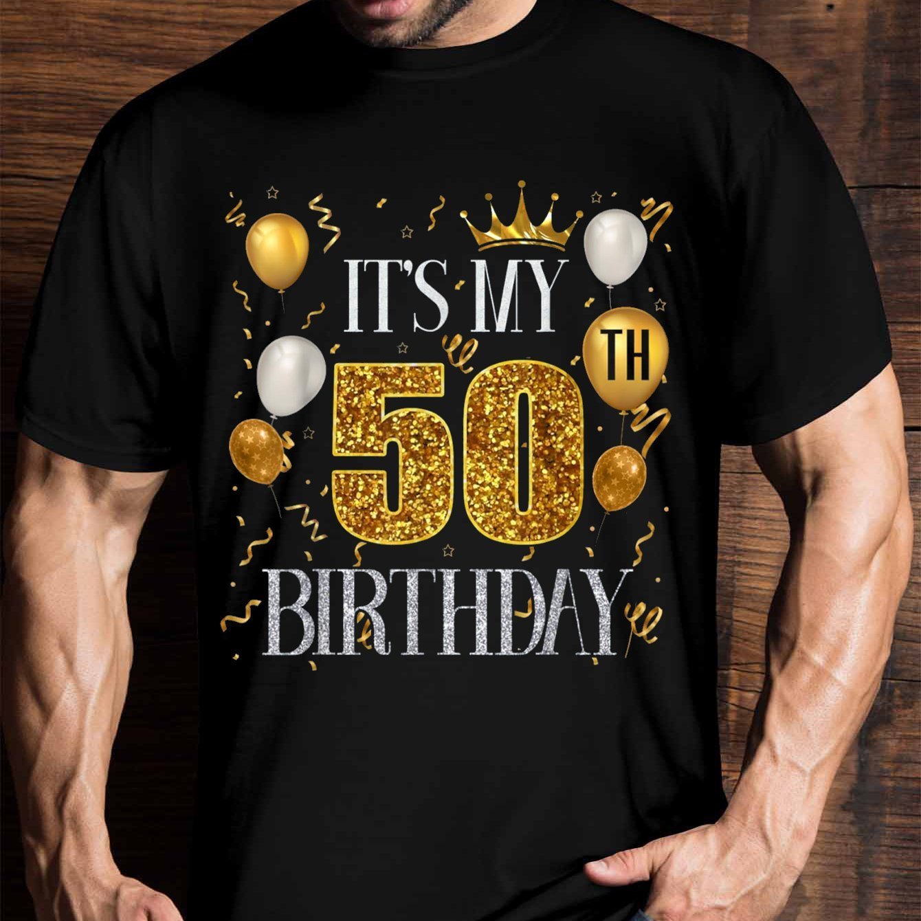 

My 50th Birthday Happy 1973 Birthday T-shirt, Men's Fun Pattern T-shirt, Short Sleeve Novelty T-shirt, Classic Fit, Round Neck, T-shirt