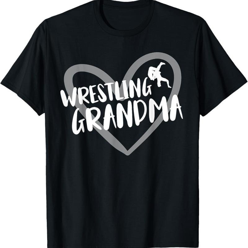 

Wrestling Grandma Heart Funny Wrestler T-shirt