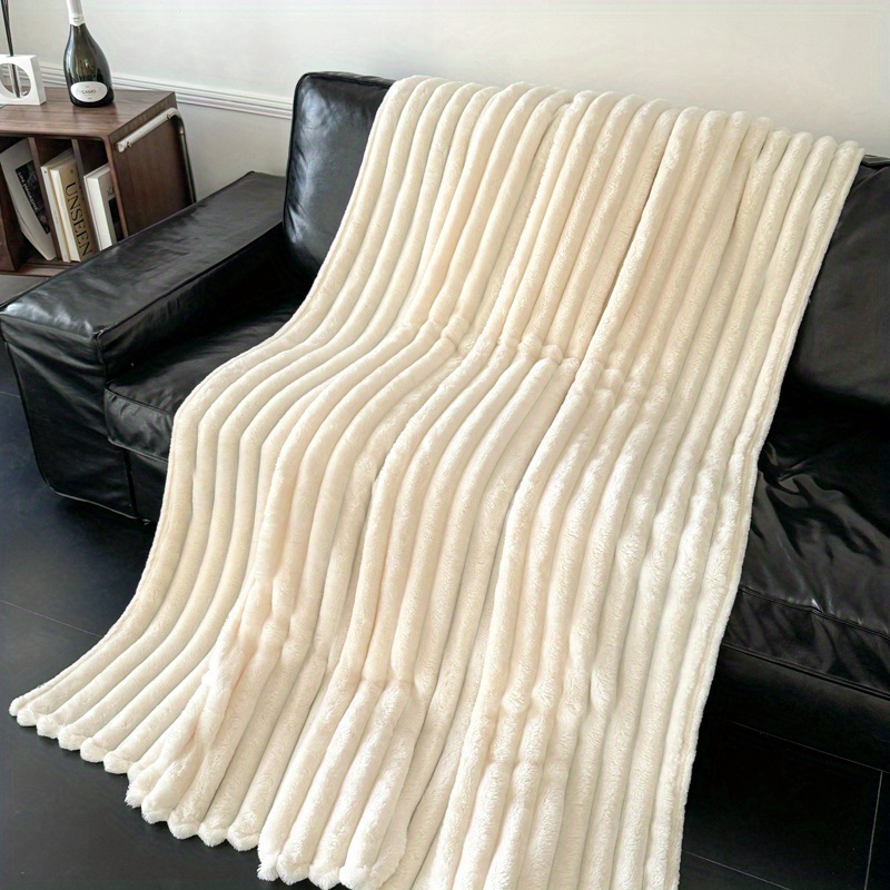 contemporary space themed knitted throw blanket   velvet cozy flannel stripe pattern warm     details 11