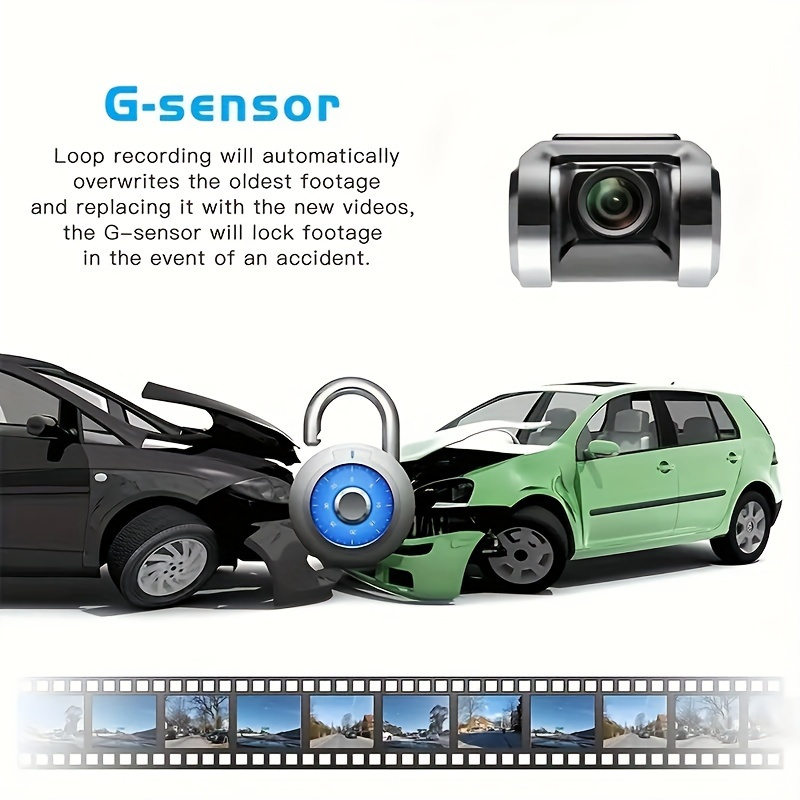 camera de bord usb hd 720p cu  ţă de conducere   pentru sisteme de  ţie  , lentilă dublă, unghi larg, senzor g, înregistrare ciclică, vedere nocturnă, fără baterie necesară Detaliile articolului 3