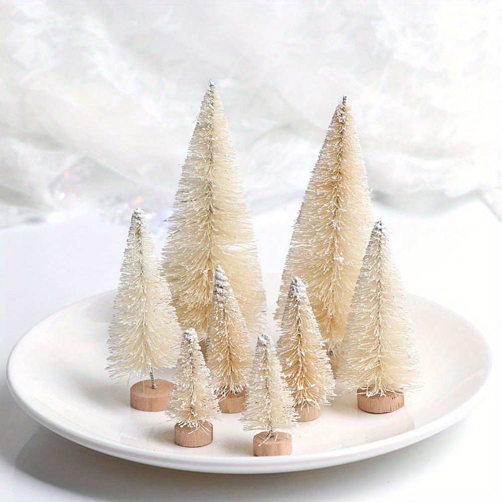 

8/24pcs Artificial Mini Christmas Tree, Mini Pine Hemp Base For Tabletop/home/kitchen/garden/christmas Tree, Wedding Christmas Christmas Gifts, New Year Christmas Gifts, Christmas Home Decoration