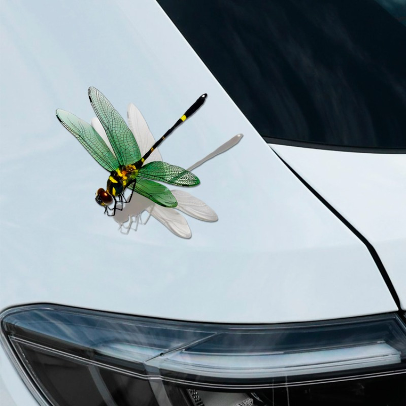 

Outdoor-grade 3d Dragonfly Vinyl Sticker - Waterproof And Scratch-resistant For Car, Motorcycle, Laptop | Enhance Your Ride With A Charming Bumper Decal | Perfect Gift For Trucks And Suvs