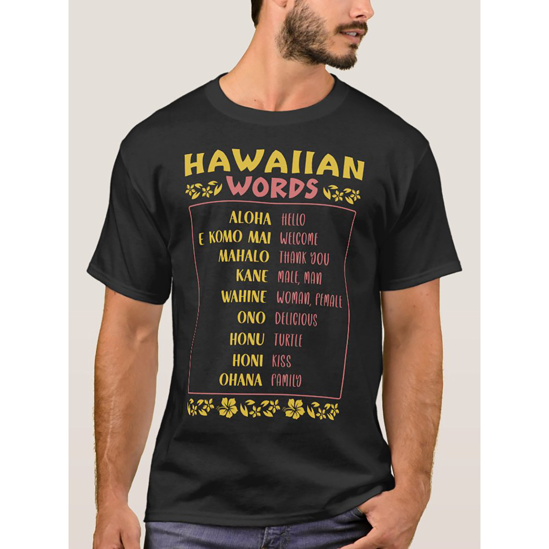 

Islands Vintage Souvenir Hawaiian Words T-shirt Mens Tshirt Unisex Graphic Novelty Cotton Short-sleeve T-shirt