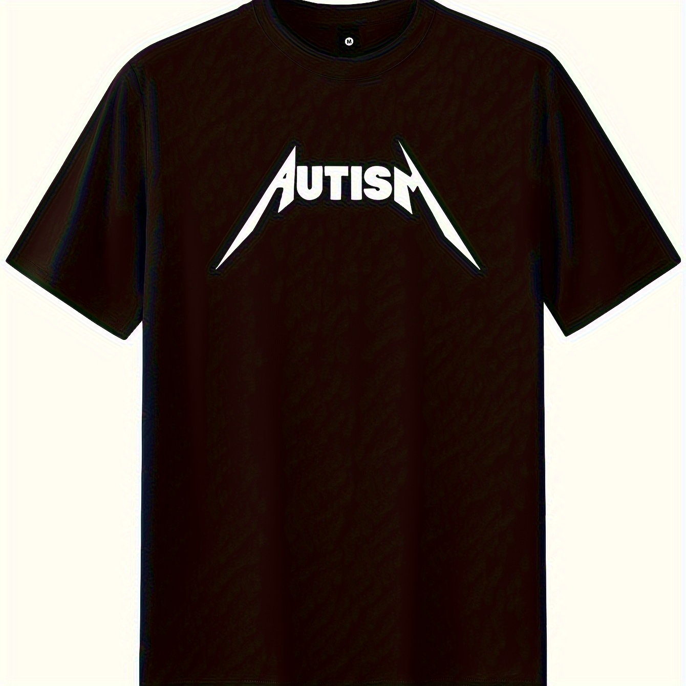 

1 Pc, 100% Cotton T-shirt, Autism Stylish Print Summer & Spring Tee For Men, Casual Short Sleeve Fashion Style T-shirt, Sporty New Arrival Novelty Top For Leisure