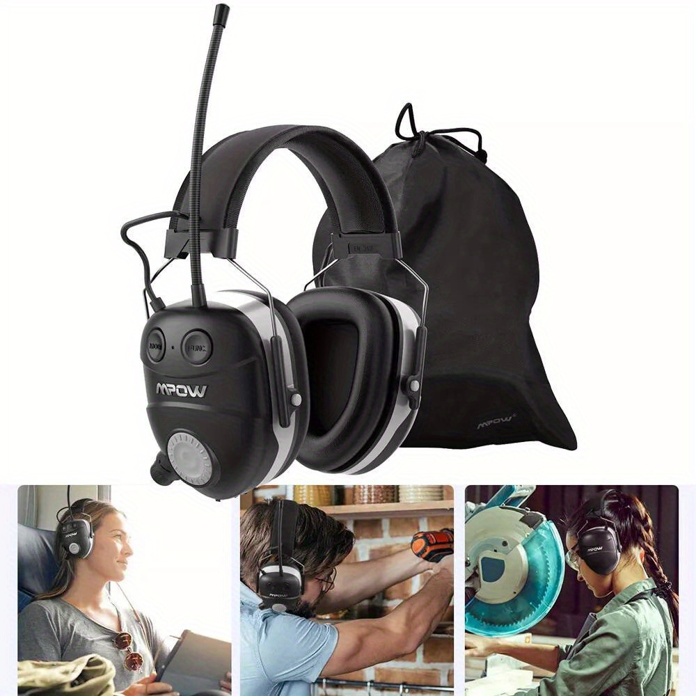 

Am/fm Radio Ear Protection, Hearing Protection, Nrr 29db, Comfortable Safety Ear Muffs For Lawn Mowing, Landscaping, Snowblowing (carrying Bag Included)