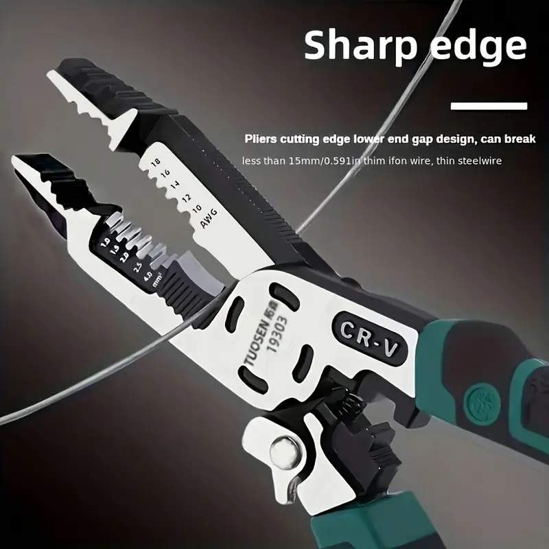 10 in 1 multifunctional cable pliers stripping pliers pointed nose pliers tools for automotive and motorcycle maintenance details 2