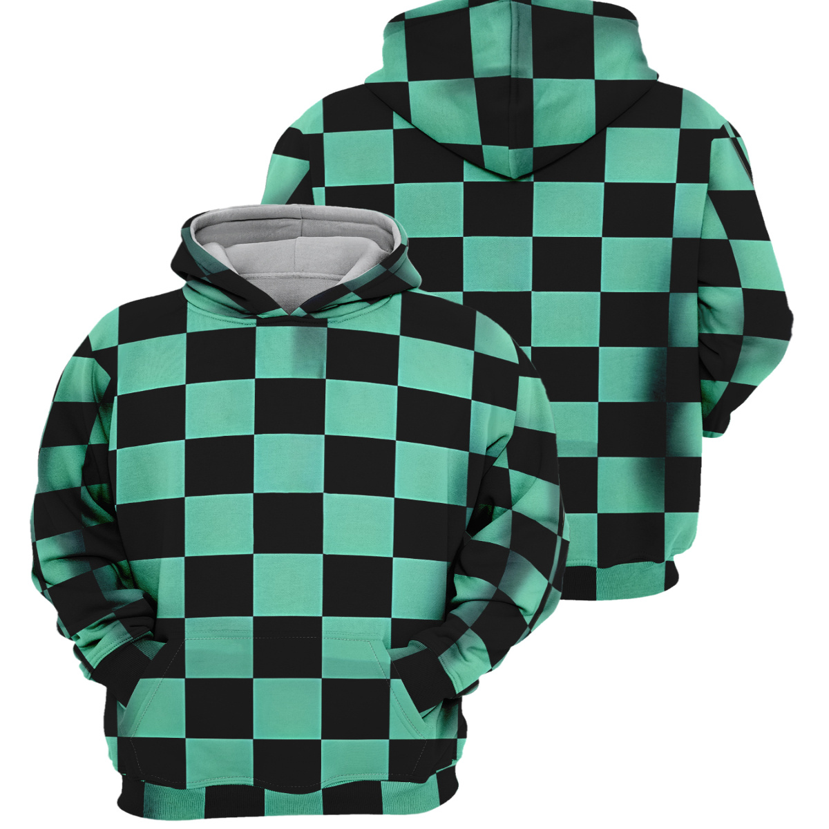 

Men's Hoodie Sweatshirt - Checkered Sports Hooded Pullover With Slight Stretch | Knit Polyester And Spandex Blend (95% Polyester, 5% Spandex) - Regular Fit Long Sleeve Hoodie With Front Pocket