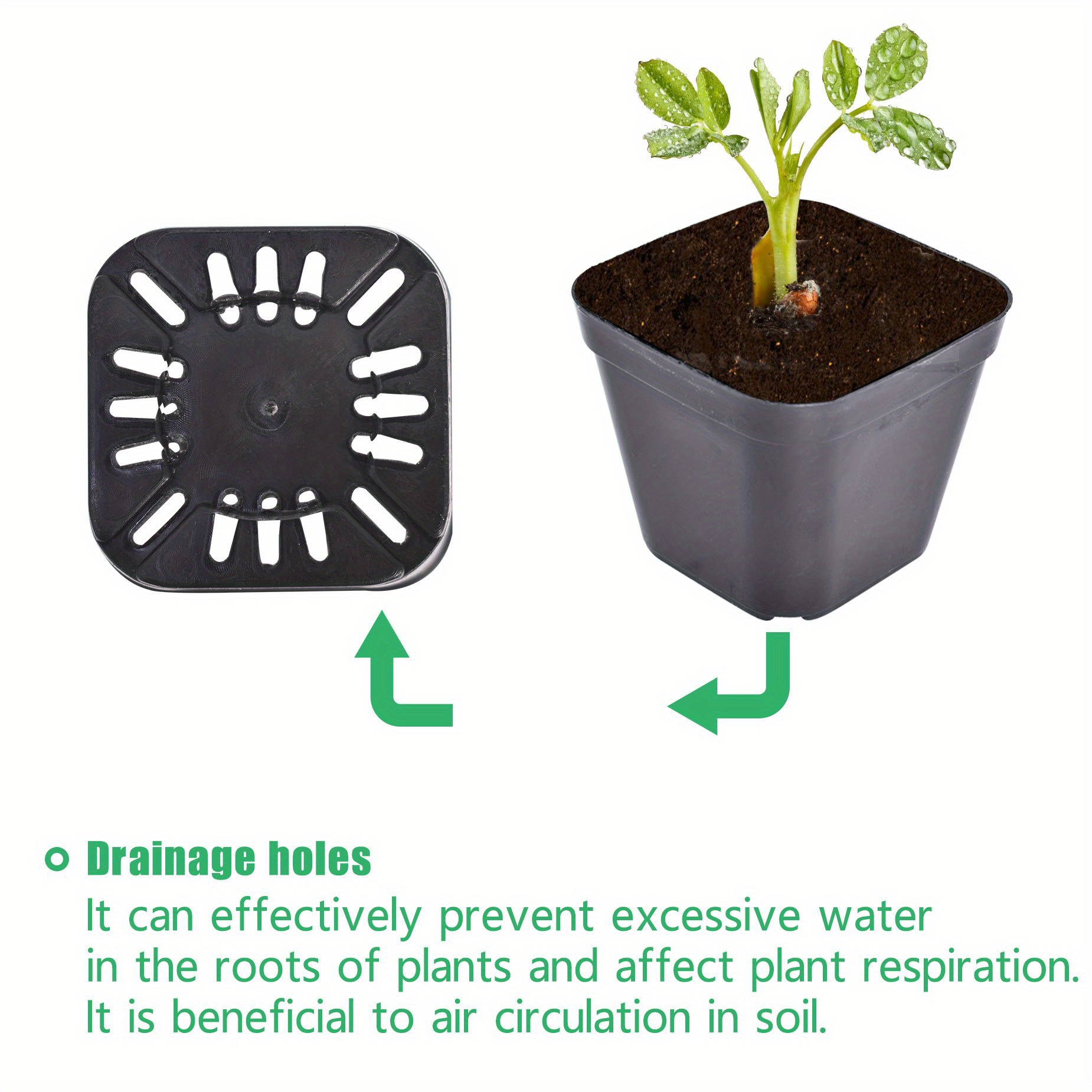 

Pcs Square Seedling Pots Nursery Pots Plastic Pot For Plant Suitable For Indoor And Outdoor Seedling Raising And Planting