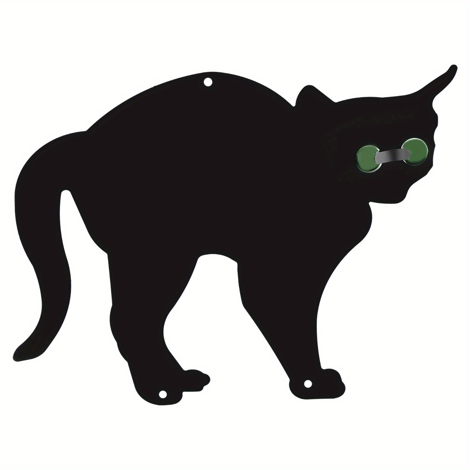 TEMU Upgraded Scare Cats, 3pcs Metal Garden Scarers Cats With Reflective Marble Eyes And Hooks Weatherproof Black Cat Deterrent Pest Bird Rodent Fox