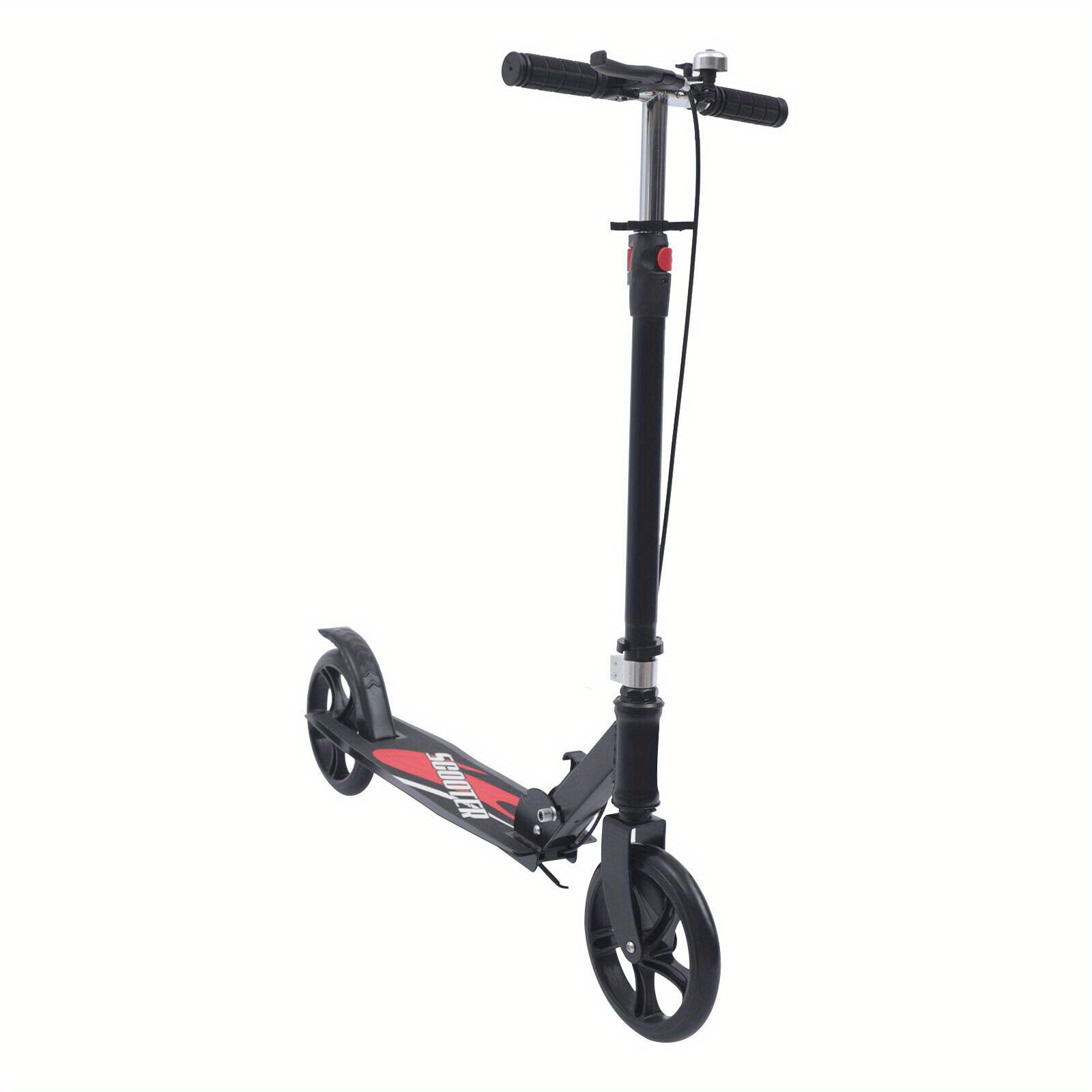 TEMU 1 Adult Foldable Heavy-duty Kick Scooter With Front Brake & Adjustable Suspension - Full-size Adult Folding Scooter Suitable For Commuting,
