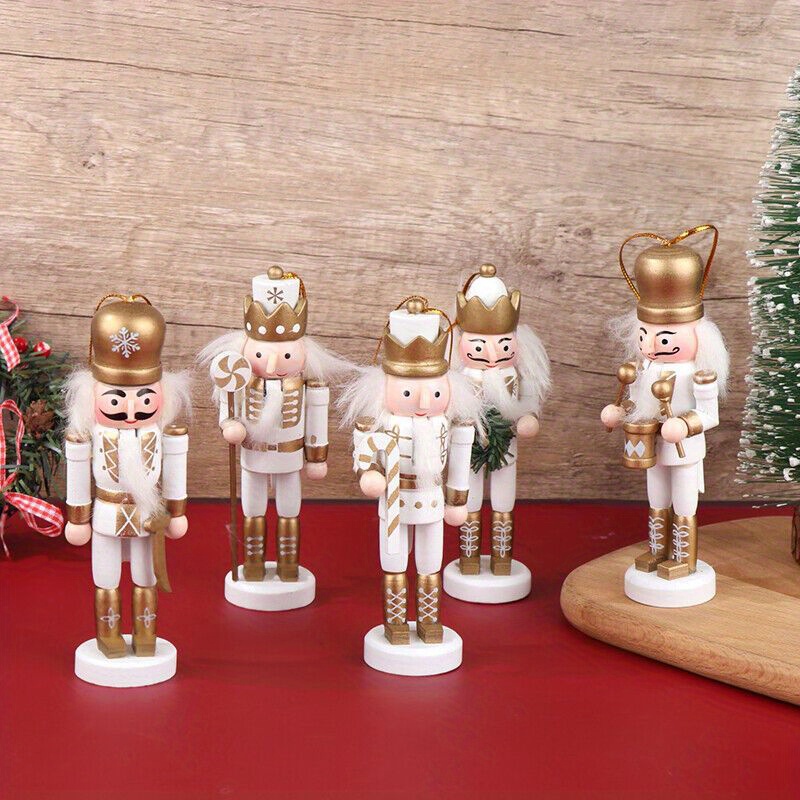 

Charming 4.72" Wooden Nutcracker Soldier Figurine - Christmas, & Thanksgiving Decor | Versatile Tabletop Or Tree Ornament, Christmas Decor